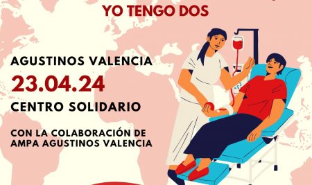 Todo a punto para la campaña de DONACIÓN DE SANGRE, Agustinos Valencia, mañana 23 abril C/ Albacete, 5