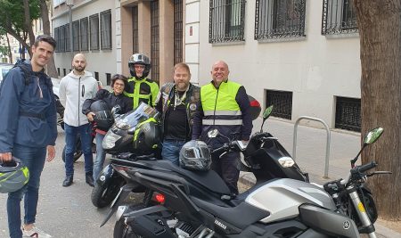 Primera salida de los motoristas del colegio