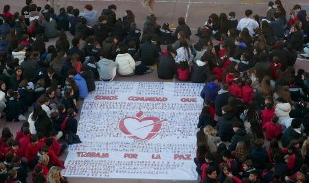 El Día de la Paz celebrada en Agustinos Valelncia con gran esperanza