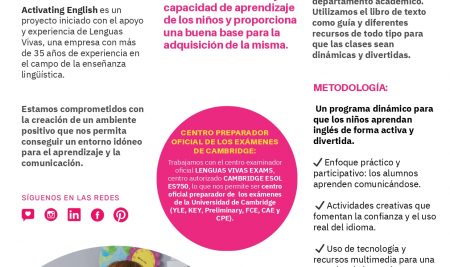 Ya puedes ir escogiendo extraescolar para el próximo curso.